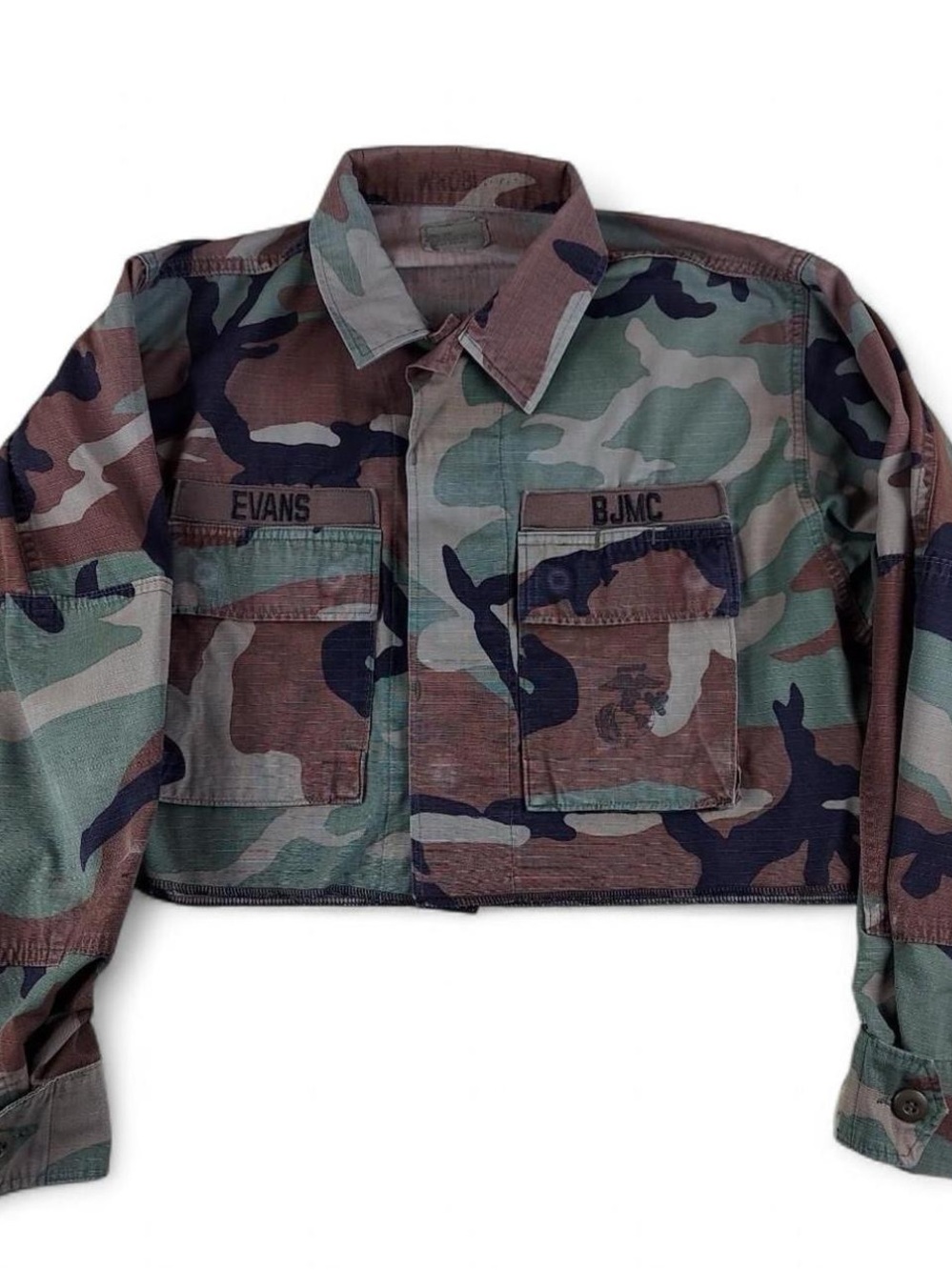 Army reworked crop jacket